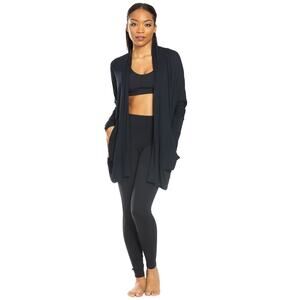 PrAna Cardigan Womens XL Black Boho Casual Long Sleeve Foundations Wrap